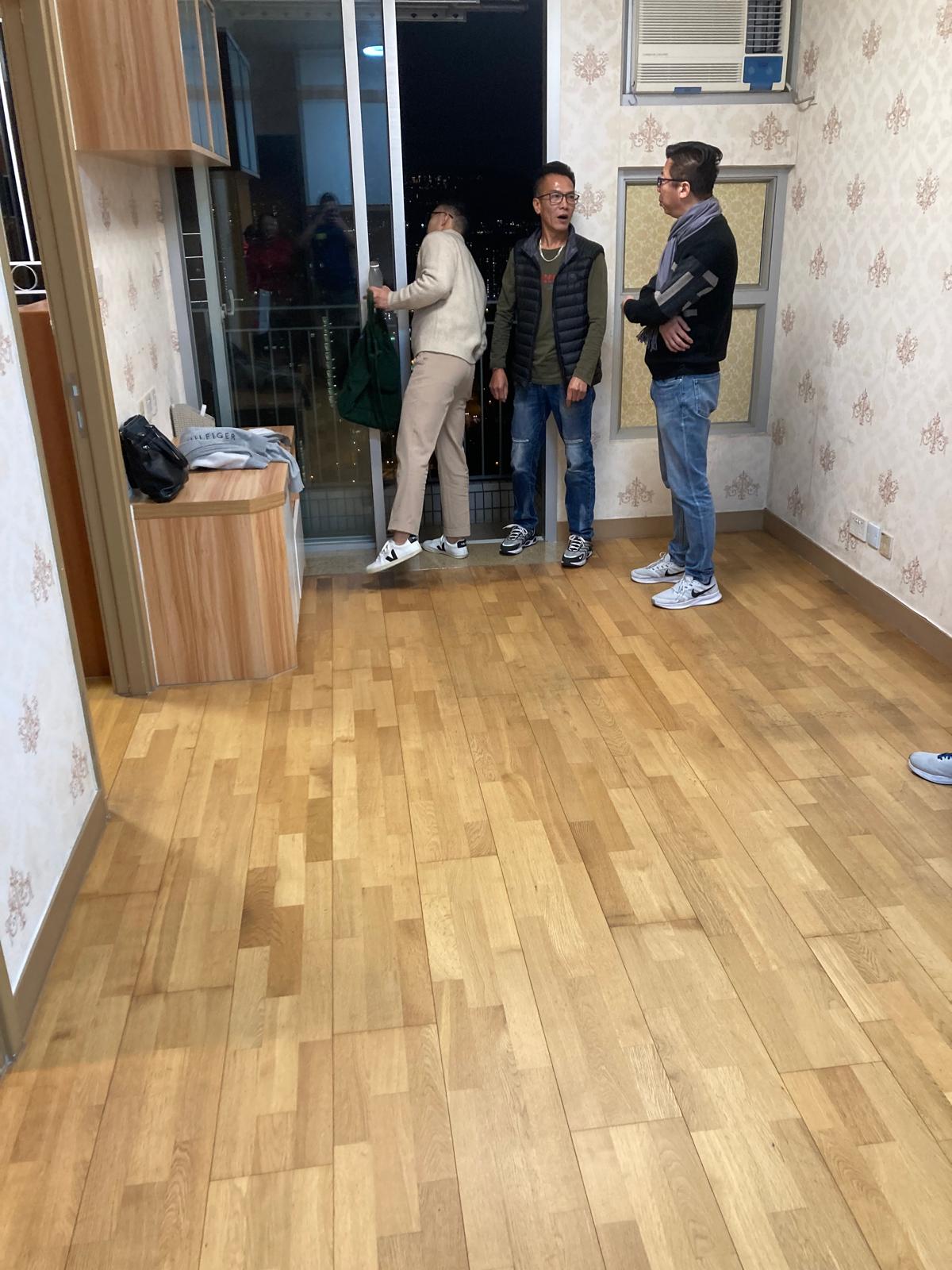 木紋地板鋪設施工前